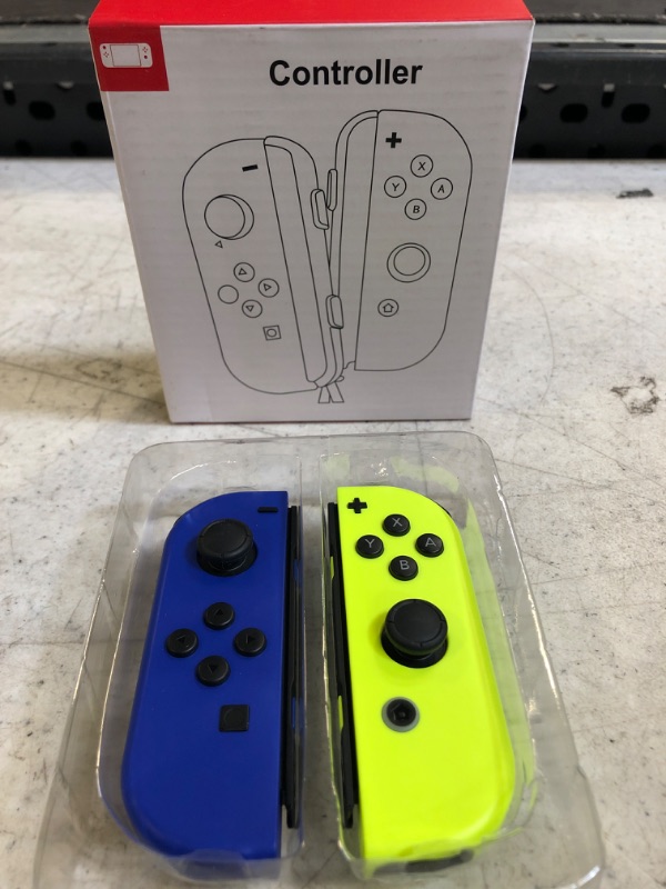 Photo 1 of Joy-Con Pair (Neon Blue/Neon Yellow) (Nintendo Switch)
