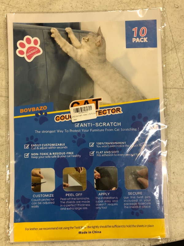 Photo 2 of 10 PCS Cat Scratch Furniture Protector for Leather, Cat Furniture Protector, Furniture Protectors from Cats, Cat Scratching Deterrent, Couch Guards for Cats, Strong Adhesion, No Residue
