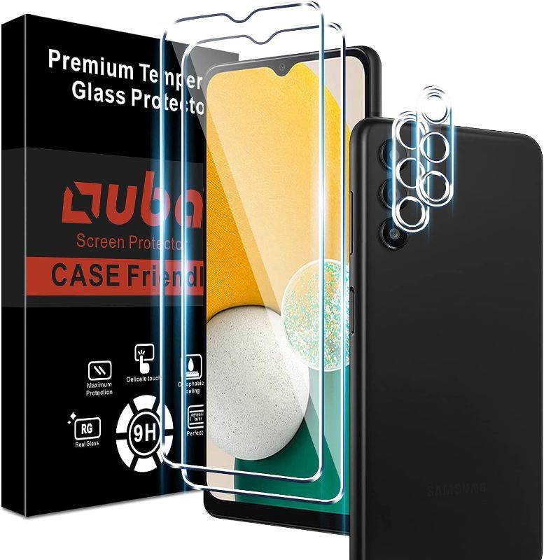 Photo 1 of OUBA [2+2 Pack] Compatible with Samsung Galaxy A13 5G Screen Protector Tempered Glass and Camera Lens Protector, Case Friendly, HD Clear Scratch Proof, Bubble Free Ultra-Thin for Galaxy A13 5G
