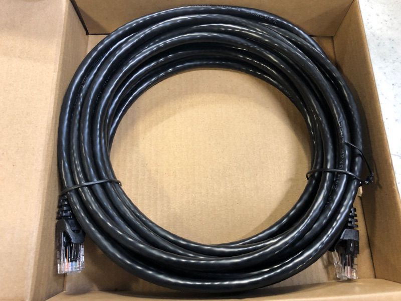 Photo 2 of Amazon Basics RJ45 Cat-6 Gigabit Ethernet Patch Internet Cable - 25 Foot & RJ45 Cat-6 Gigabit Ethernet Patch Internet Cable - 50 Foot