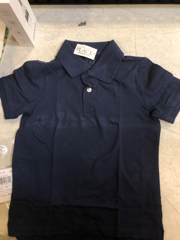 Photo 1 of 5T Navy KIds Polo