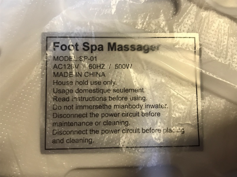 Photo 4 of Foot Spa Bath Massager with Heat, ,Bubbles, Vibration and Red Light,8 Massage Roller Pedicure Foot Spa Tub for Stress Relief,Foot Soaker with Acupressure Massage Points&Temperature Control
