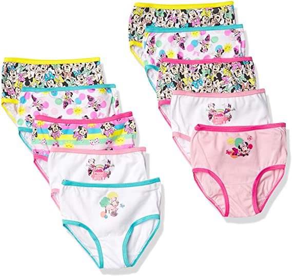 Photo 1 of Disney Girls' Minnie Mouse Underwear Multipack of 10 -- 2 SIZES! 4t quantity 8; 2t-3t quantity 2