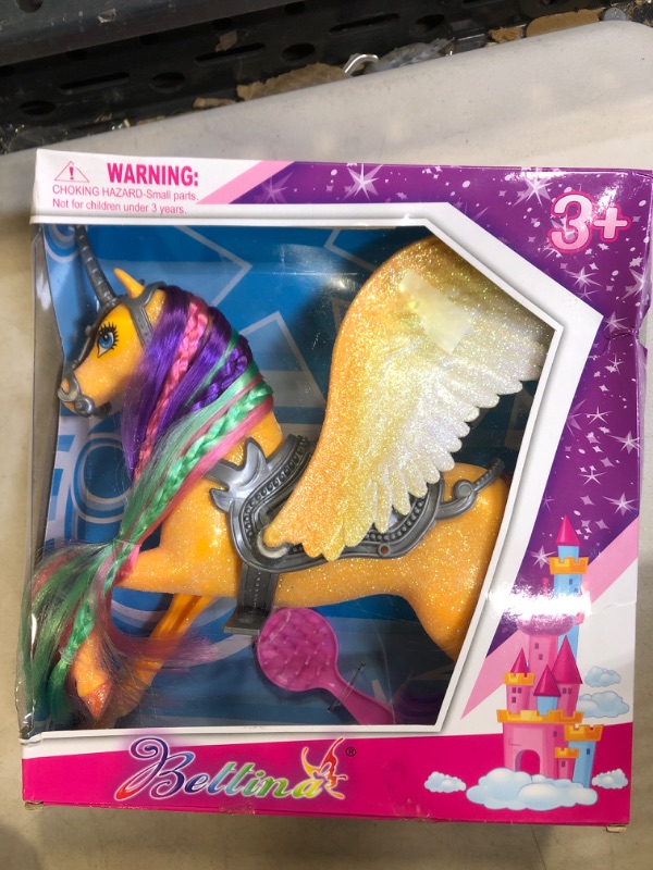 Photo 1 of BETTINA Big Magical Lights Unicorn TOY in damaged box