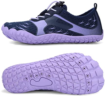 Photo 1 of KIDS Boys & Girls Water Shoes Sports Aqua Athletic Sneakers Lightweight Sport Fast Dry Shoes PURPLE -- SIZE 34 