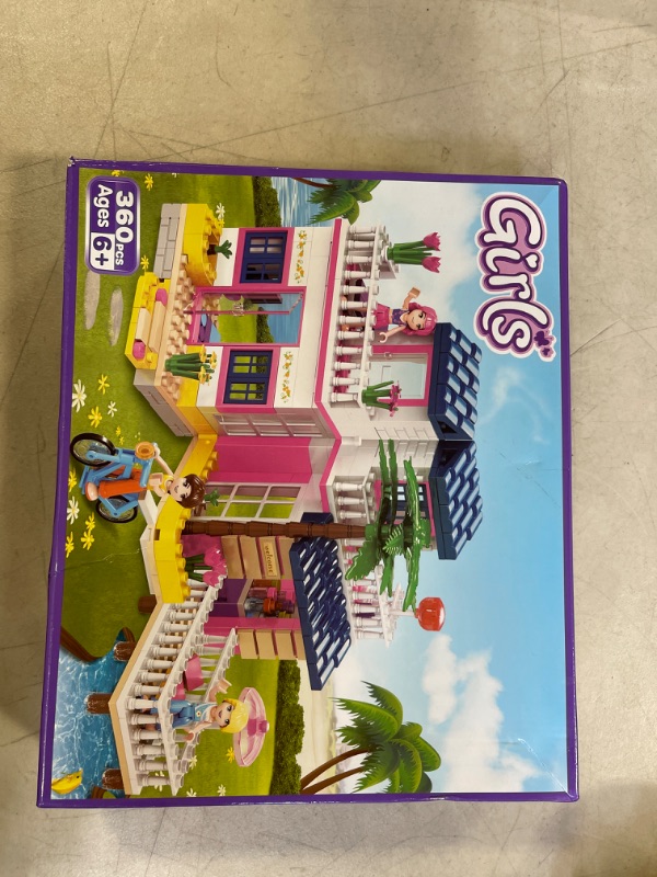 Photo 2 of Dream Girls Beach House Building Sets Friends Seaside Villa Building Toys 360 Pieces Girls Beach Hut Building Kit for Kids Aged 6-12