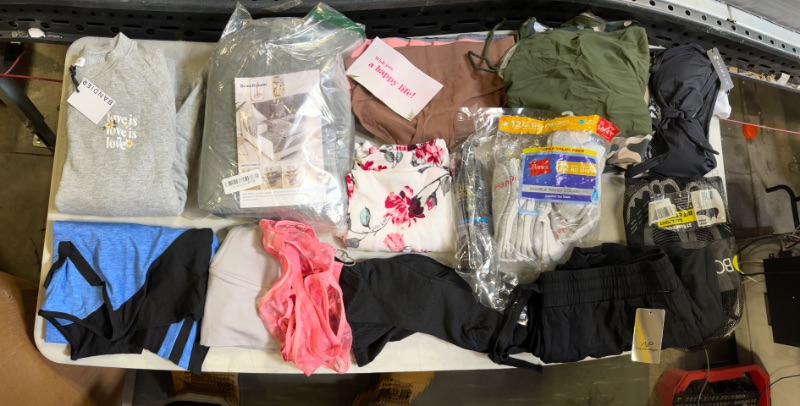 Photo 1 of Box Lot, Misc Swimsuits and other Clothing Items.  Various Sizes
New & Used (Sold As Is)