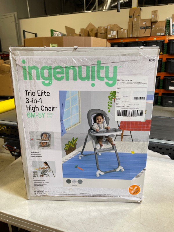 Photo 4 of Ingenuity Trio Elite 3-in-1 High Chair Braden - High Chair, Toddler Chair, and Booster
