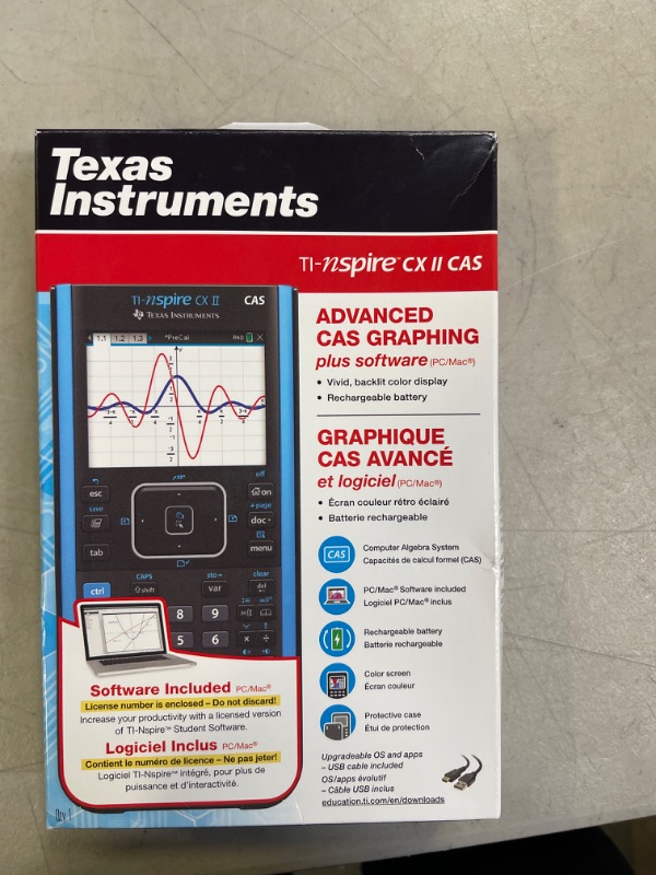 Photo 2 of Texas Instruments TI-Nspire CX II CAS Color Graphing Calculator with Student Software (PC/Mac)