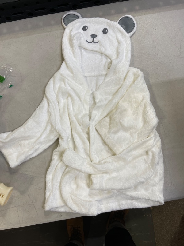 Photo 1 of BABY TOWEL 12 MOS WHITE TEDDY BEAR