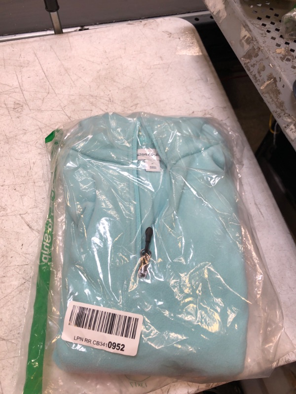 Photo 2 of Amazon Essentials Women's Classic-Fit Long-Sleeve Quarter-Zip Polar Fleece Pullover Jacket (Available in Plus Size) Polyester Aqua Blue Medium