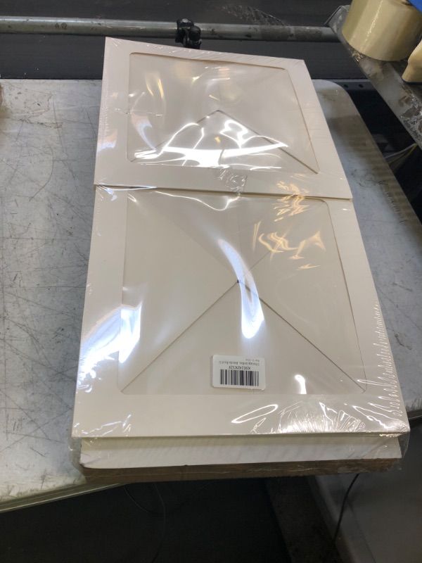 Photo 1 of 15-Pack Large Cake Boxes 12 X 12 X 6inch,White Tall Disposable Kraft Paperboard Auto-Popup with Window Cake Bakery Box (Pack of 15) White 15