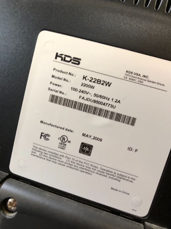 Photo 6 of KDS K-22B2W Black 22" 5ms Widescreen LCD Monitor 300 cd/m2 1000:1 Built in Speakers w/ HDCP Support -----  OUT OF BOX 