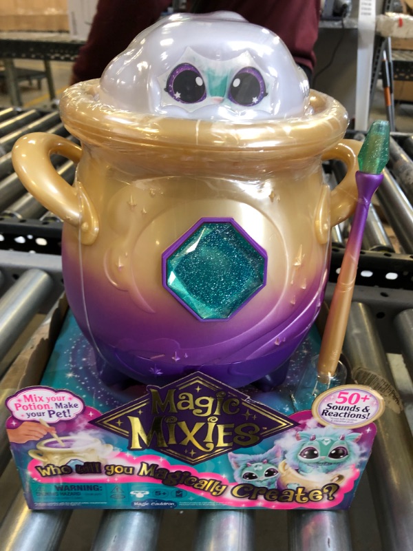 Photo 3 of Magic Mixies Magical Misting Cauldron with Interactive 8 inch Blue Plush Toy and 50+ Sounds and Reactions, Multicolor