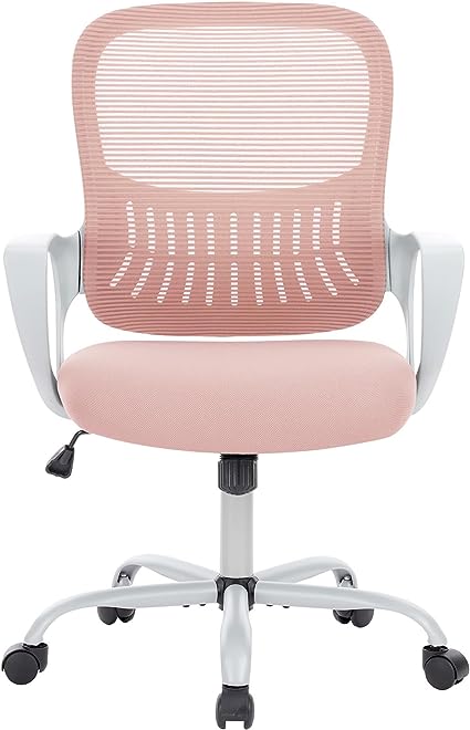 Photo 1 of SMUG Home Office Ergonomic Desk Mesh Computer Modern Height Adjustable Swivel Chair with Lumbar Support/Flip-up Arms, Grey, 23.8D x 23.2W x 39.8H