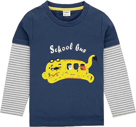 Photo 1 of Bouclede Baby Toddler Boys' Long Sleeve Soft Crewneck Basic Layering Tee SIZE 2-3 YRS 
