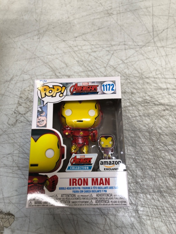 Photo 2 of Funko Pop! & Pin: The Avengers: Earth's Mightiest Heroes - 60th Anniversary, Iron Man with Pin, Amazon Exclusive
