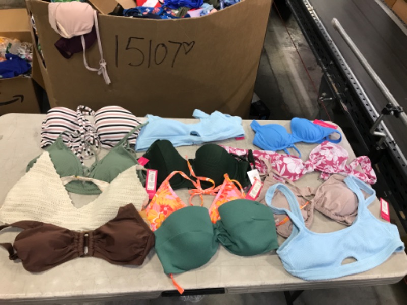 Photo 1 of 12Pcs bag of bathing suit tops all different sizes