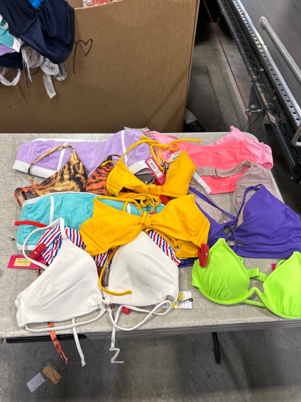 Photo 1 of 12Pcs bag of bathing suit tops all different sizes