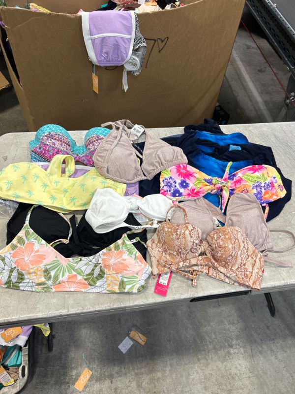Photo 1 of 12Pcs bag of bathing suit tops all different sizes