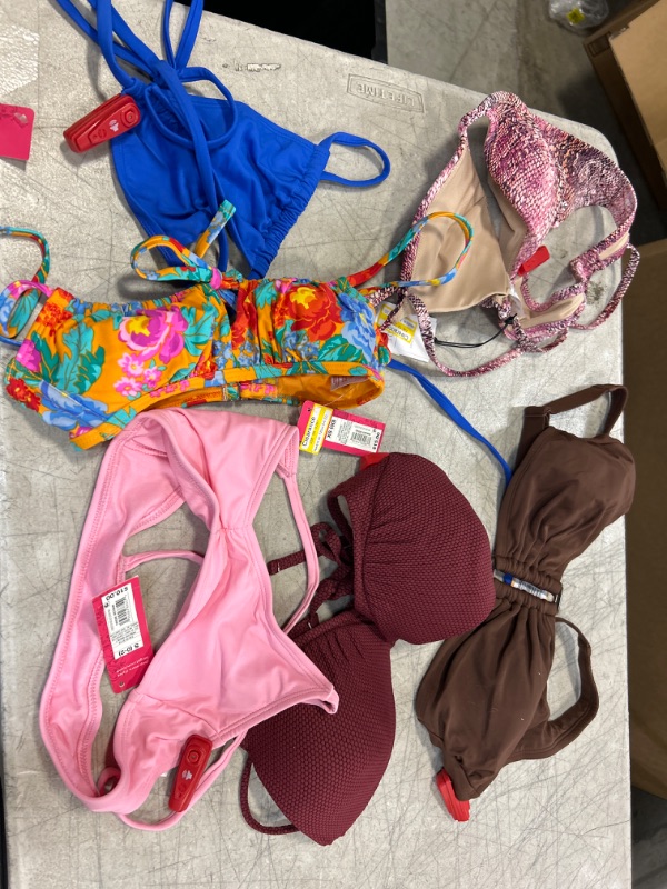 Photo 1 of 6Pcs bag of bathing suit tops all different sizes