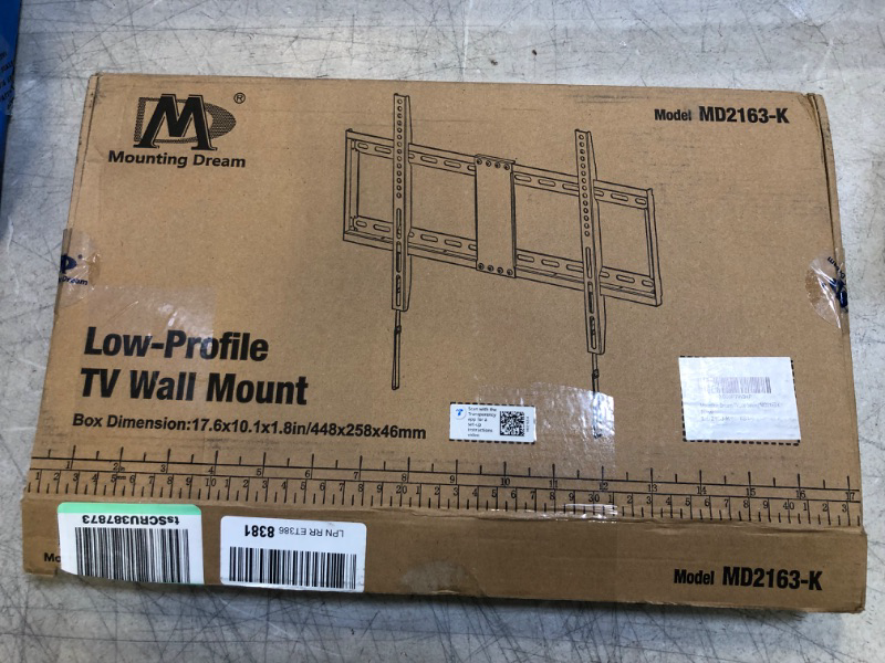 Photo 3 of Mounting Dream TV Mount Fixed for Most 42-70 Inch Flat Screen TVs, UL Listed TV Wall Mount Bracket up to VESA 600 x 400mm and 132 lbs - Fits 16"/18"/24" Studs - Low Profile and Space Saving MD2163-K