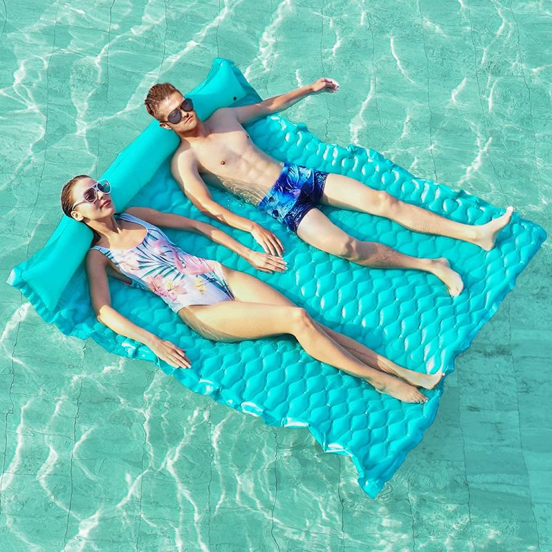 Photo 1 of Jasonwell Giant Inflatable Floating Mat - Pool Float Lake Float Raft Lounge Floating Water Mat for Swimming Pool Floatie Lounger Beach Pool Party Toy Adults Kids

