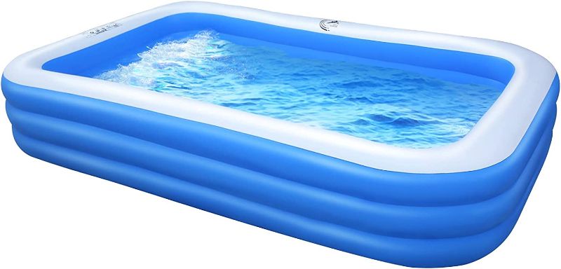 Photo 1 of Inflatable Swimming Pool for Kids: Kiddie Splashing Pool unknown size Family Full-Sized Inflatable Pool - Blow Up Lounge Pools Above Ground Pool for Kids, Adult, Outdoor, Garden, Party