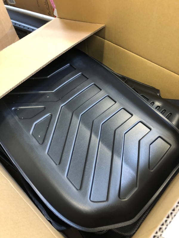 Photo 2 of (6 Pack) Tesla Model Y Floor Mats 2023 2022 2021 2020 3D Full Cover Front Rear Trunk Mats Custom Fits Floor Liners for Tesla Model Y Accessories All-Weather Protect Rear Cargo Liner Mats Model Y ?6 Pack?Floor+Cargo+Trunk Mats