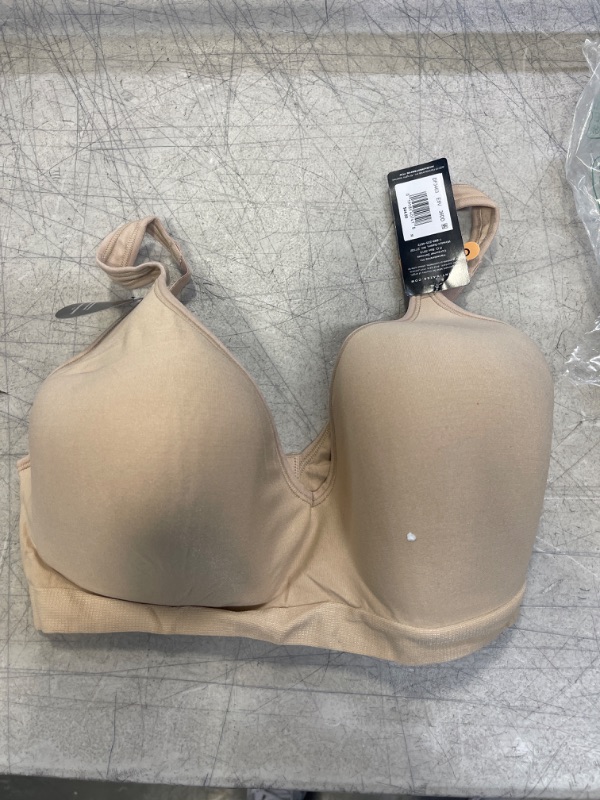 Photo 2 of Bali Women's Comfort Revolution Wireless Bra, Full-Coverage Wirefree Bra, Cool Comfort Fabric 36DD Nude