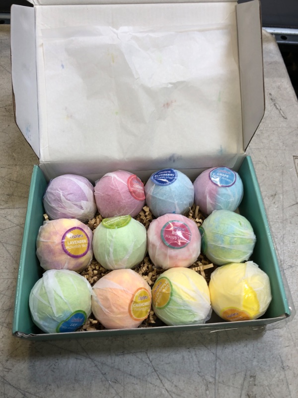 Photo 3 of Bath Bombs for Kids with Surprise Inside for Girls Boys Suprise 12 Gift Set, Kids Safe Bubble Bath Fizzies Vegan Essential Oil Spa Fizz Balls Kit… Animals bath bombsW