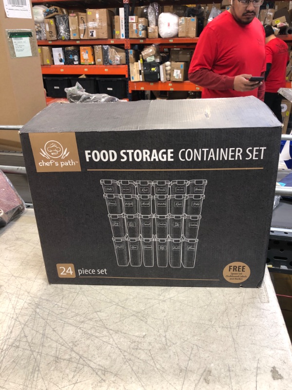 Photo 1 of Airtight Food Storage Containers Set with Lids (24 Pack) for Kitchen and Pantry Organization - BPA Free Kitchen Canisters for Cereal, Rice, Flour & Oats - Free Marker and 24 Labels Extra Large - 24 Pack