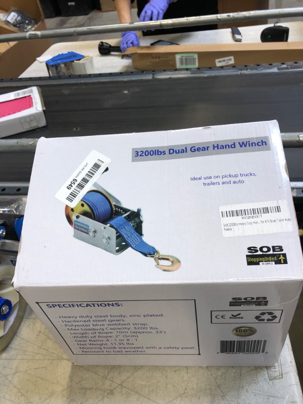 Photo 1 of 3200 DUAL GEAR HAND WINCH 