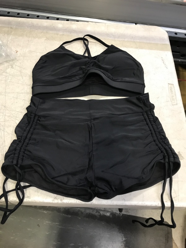 Photo 1 of 2 PC BLACK SWIM SUIT 