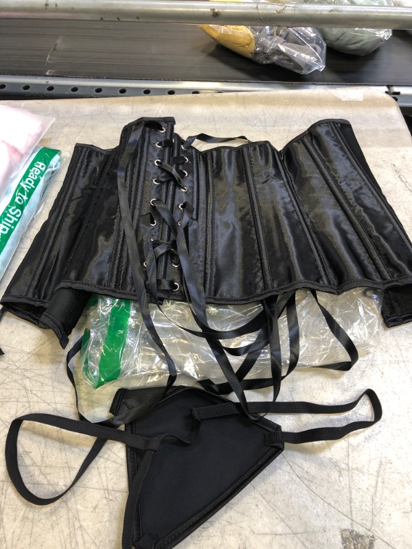 Photo 1 of BLACK CORSET WITH THONG ( SIZE: SM ) 
