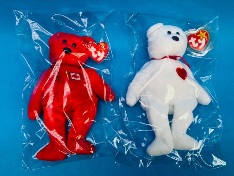 Photo 1 of 892566… 2 TY beanie babies in plastic bags 