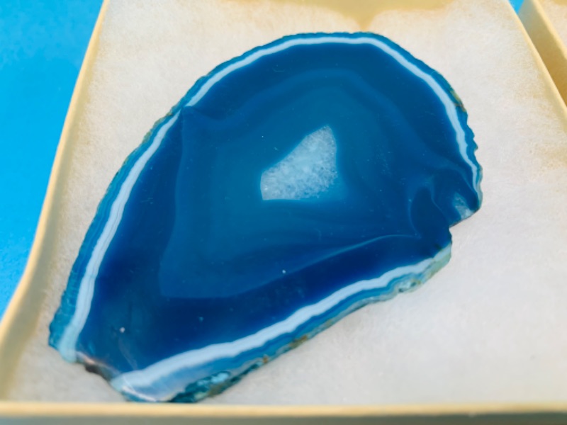 Photo 3 of 892569…2 agate slices in gift boxes 