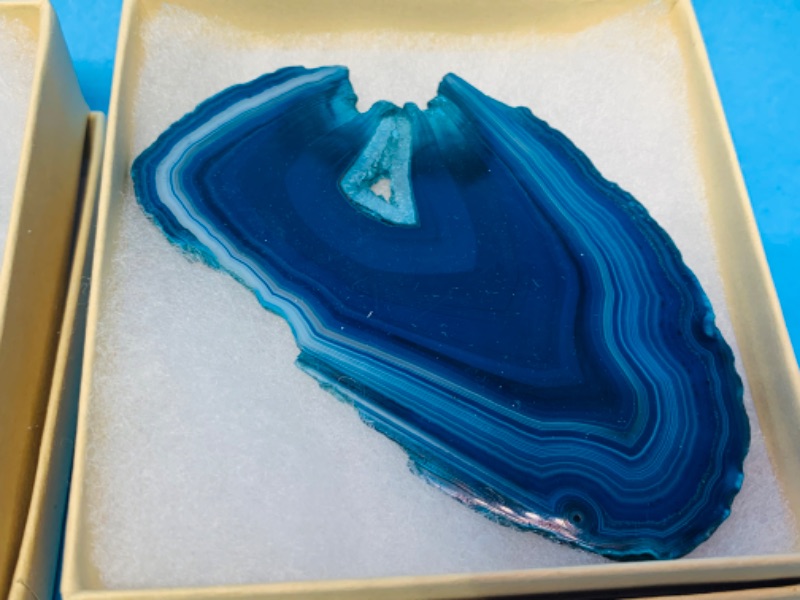 Photo 3 of 892570…2 agate rock slices In gift boxes 