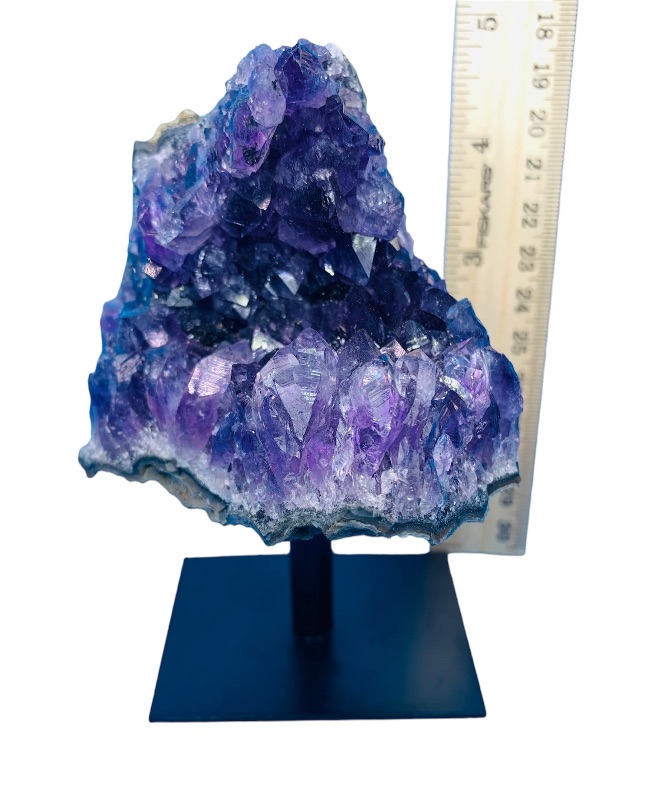 Photo 1 of 892574…4.5 inch amethyst crystal rock on display stand 
