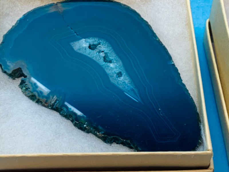 Photo 3 of 892579… 2 agate rock slices in gift boxes 