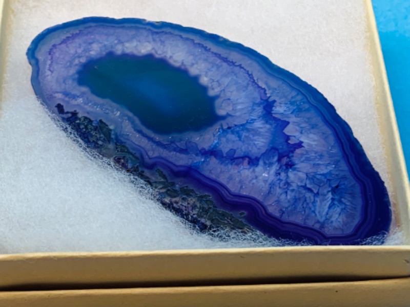 Photo 2 of 892579… 2 agate rock slices in gift boxes 