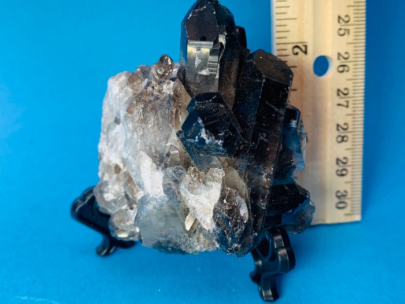 Photo 2 of 892603…2.5 x 2.5 smokey quartz rock with stand 