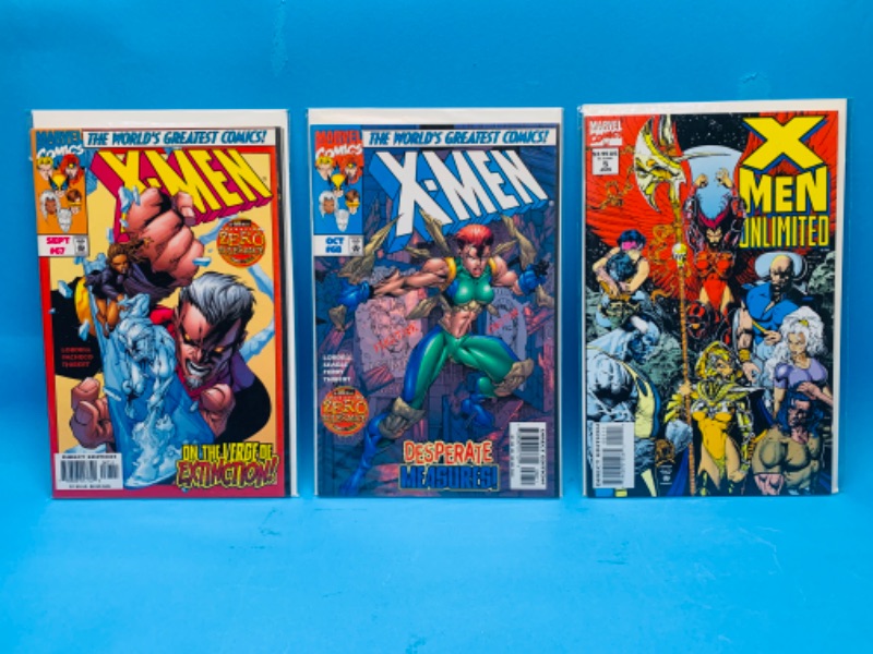 Photo 1 of 892736…3 X-men comics in plastic sleeves 