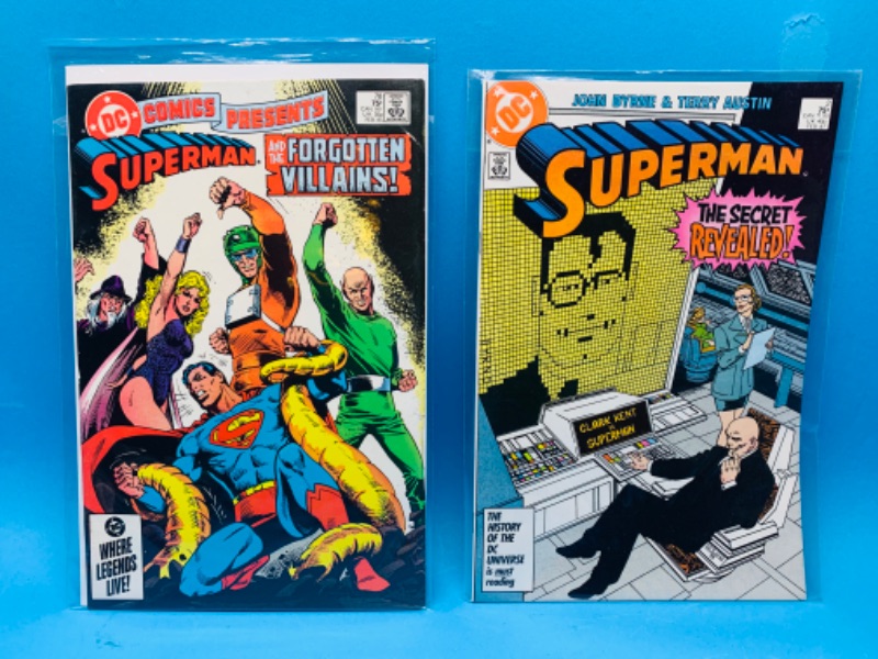 Photo 1 of 892744…2 vintage $.75 Superman comics in plastic sleeves 