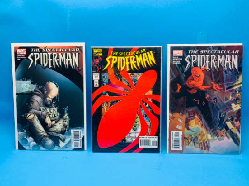 Photo 1 of 892749�…3 spectacular Spider-Man comics in plastic sleeves