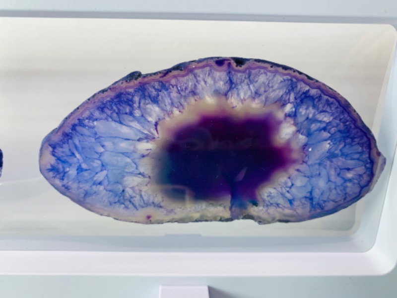 Photo 2 of 892772…2 agate slices in 9 x 4” display 
