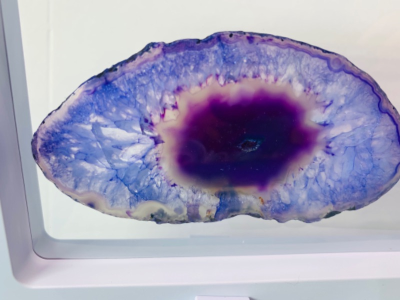 Photo 3 of 892772…2 agate slices in 9 x 4” display 