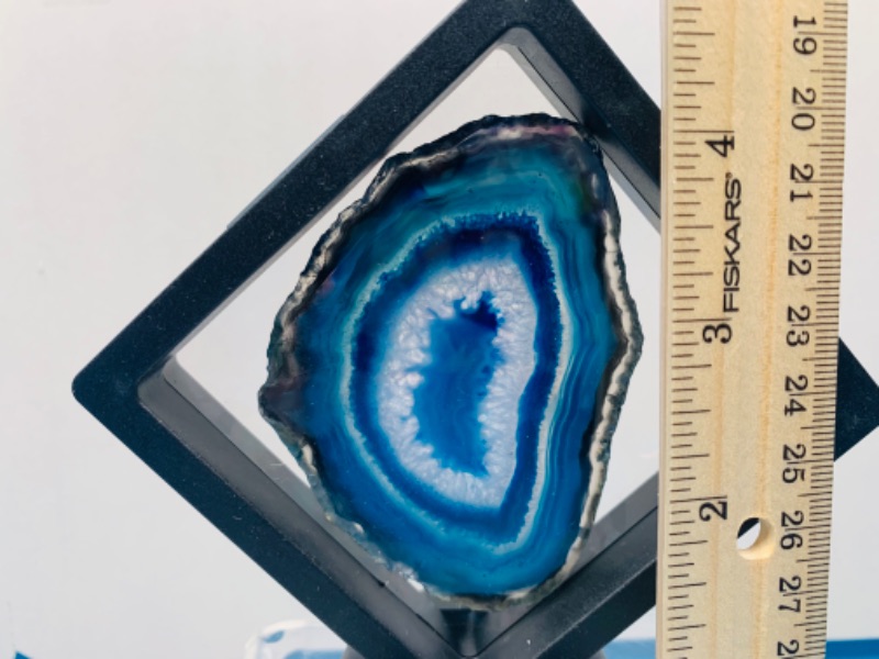 Photo 2 of 892774…agate slice rock in 3 x 3” display 