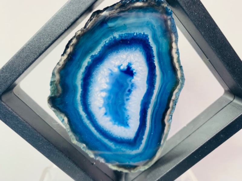 Photo 1 of 892774…agate slice rock in 3 x 3” display 
