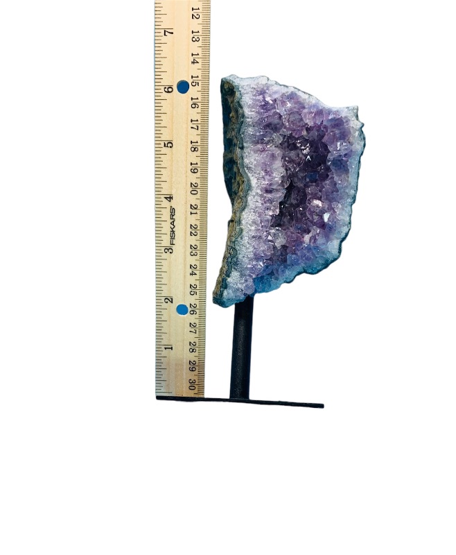 Photo 1 of 892778…6” amethyst crystal rock on stand - height includes stand 